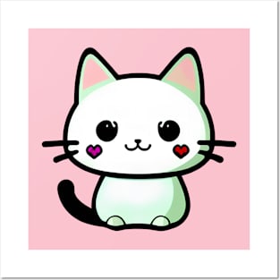 Kawaii Cat Posters and Art